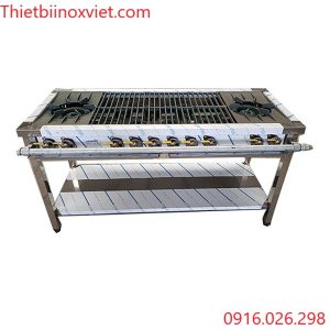 Bếp gas công nghiệp 2 họng lớn 6 họng nhỏ